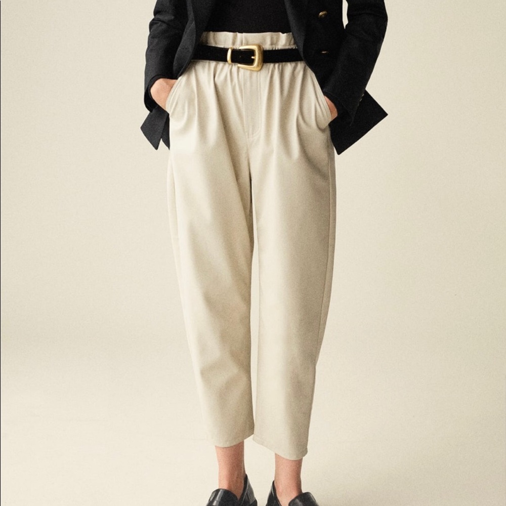 Zara Faux Leather Baggy Pants